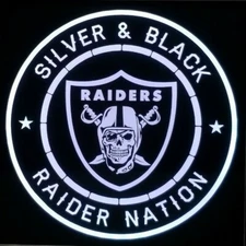 Custom Vegas Raiders Skull LED Sign Personalized