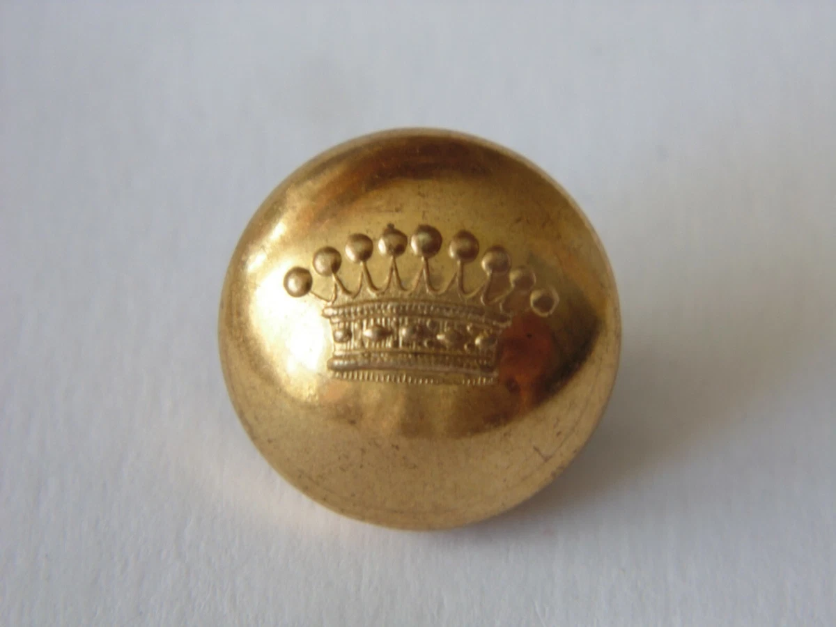 Lot De 10 Boutons Anciens En Métal - Blason De Paris, Or, 15 Mm - Parfait Pour Couture Vintage Ou Restauration