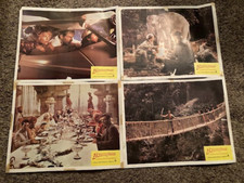 INDIANA JONES AND THE TEMPLE OF DOOM SPANISH LOBBY 4 CARD SET !!!ULTRA RARE!!!