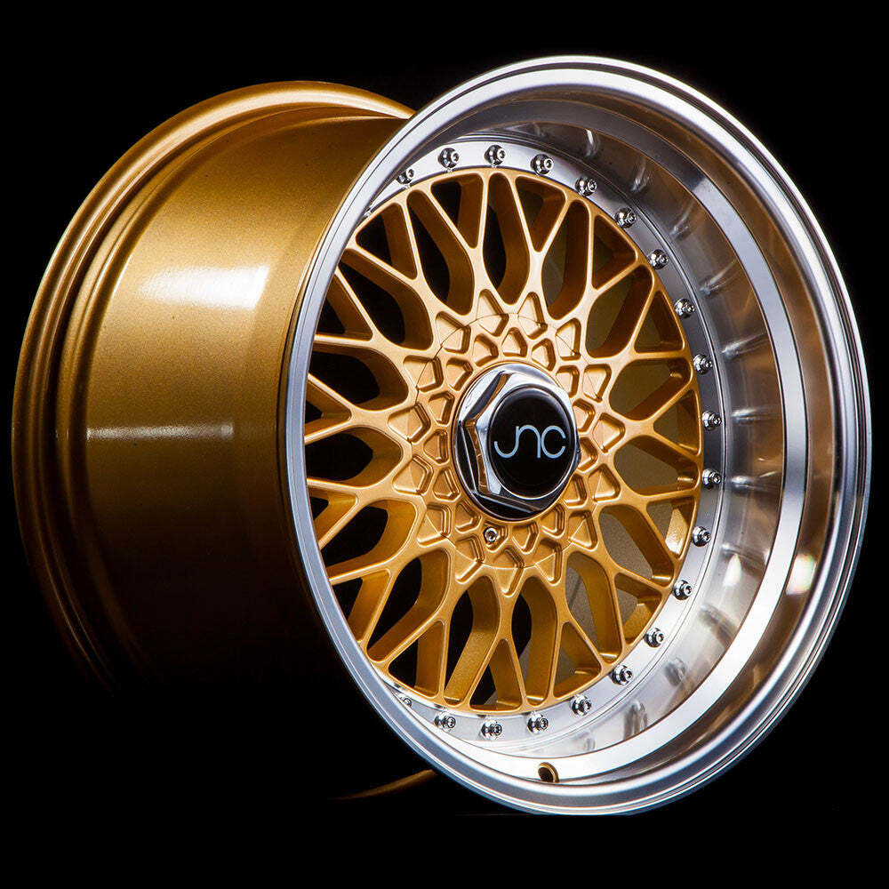 JNC 004 Gold Machined Lip 18x9.5 5x112/5x120 +et25 cb.73.1