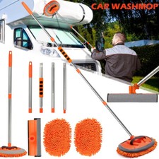 Car Wash Mop Mitt with Long Handle Chenille Microfiber Car Wash Brush 62Inch