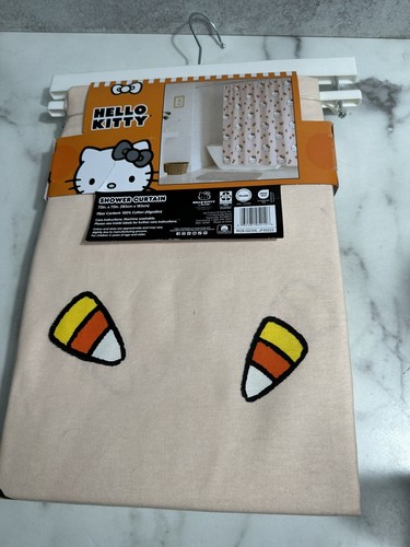 Hello Kitty Halloween Orange Zuckermais Duschvorhang - Bild 7 von 7