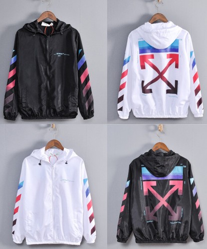 OFF white thin sun protection hoodie 