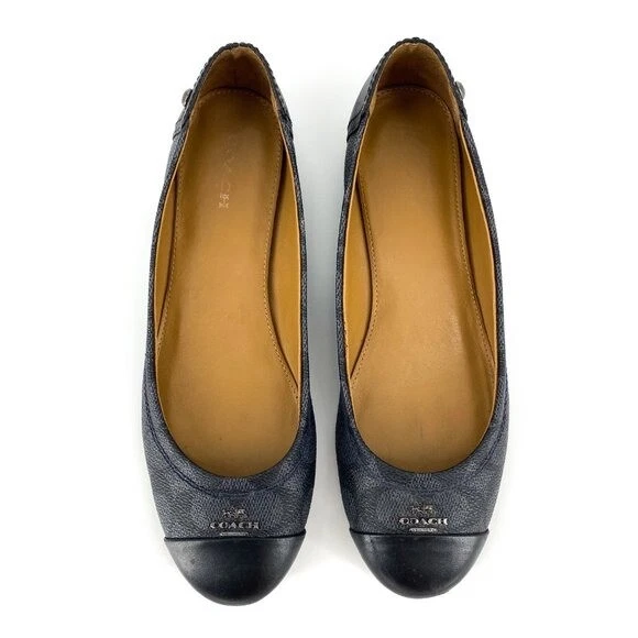 Coach chelsea top flats black