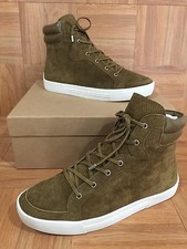 NIB JOIE Devon Sneaker Peridot Green Perrforated Suede Leather MSRP 275