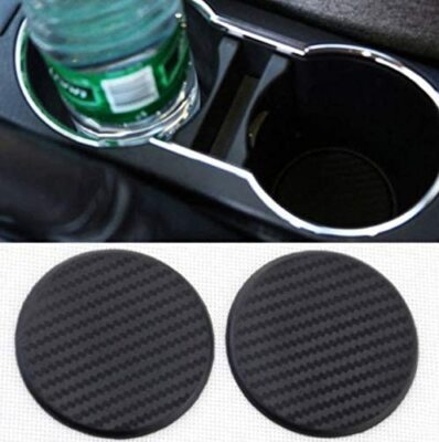 Black Carbon Fiber Car Cup Holder Insert Pad – Trueline Automotive