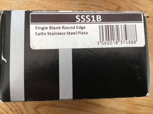 Eurolite SSS1B Single Blank Round Edge Satin Stainless Steel Plate - Picture 3 of 3
