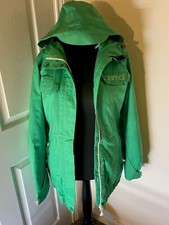 Animal Women's Green Technical All Weather Hooded Rain Coat Size 10 (see Note)
