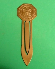 Vintage Boy Scouts of America Copper Book Mark: NATIONAL COUNCIL NEW YORK CITY
