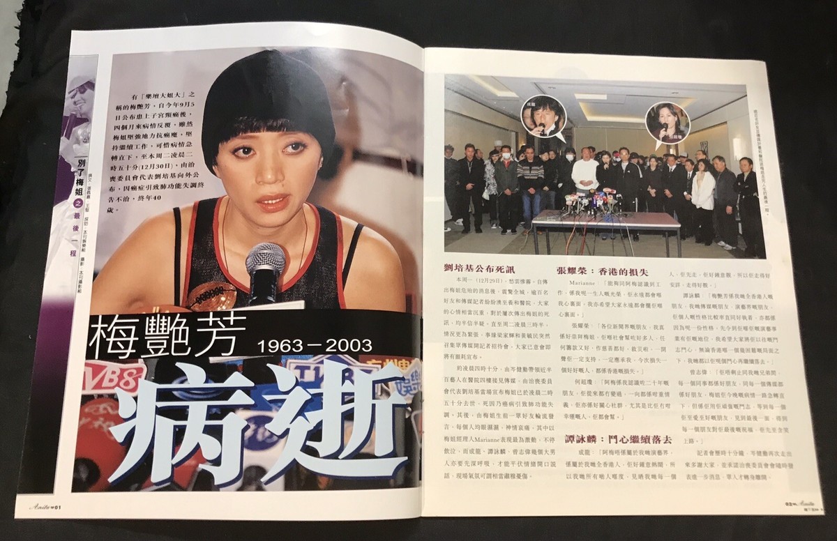 2003 梅艷芳病逝 東方新地號外 Hong Kong magazine on the death of