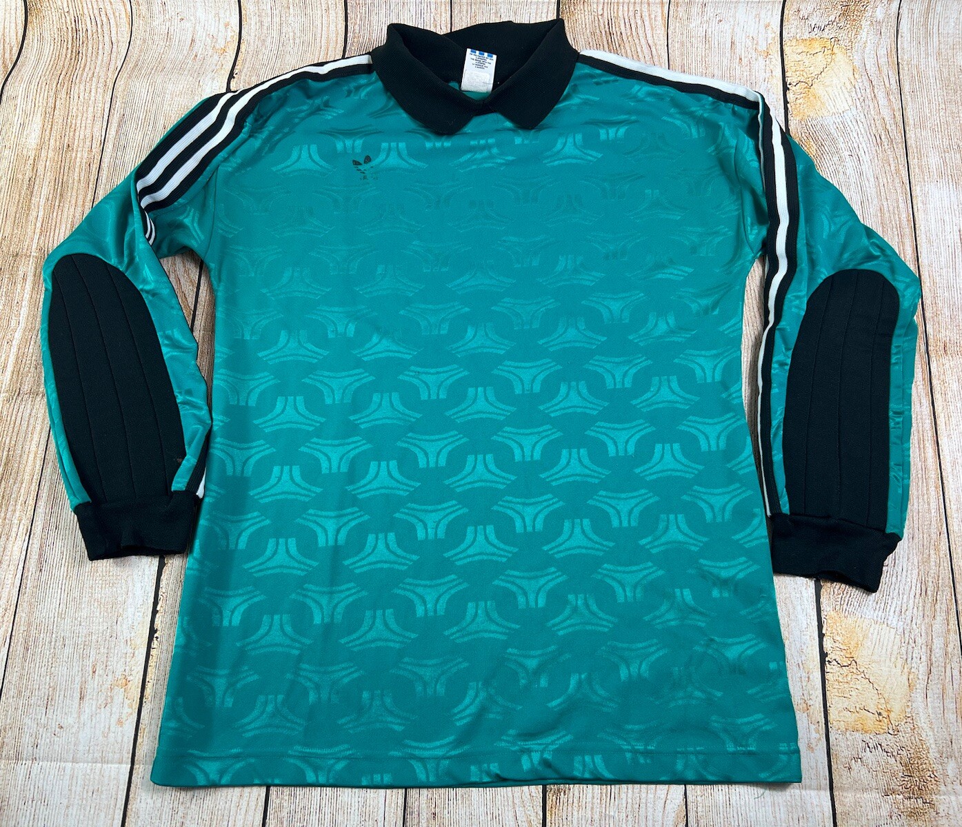 Vintage Adidas Originals Collared Dive Soccer Jersey Longsleeve Padded Size M