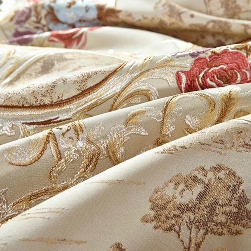 4/6/10Pcs Oriental Jacquard Luxury Bedding Sets Cotton Bedspread Duvet Cover - Image 3 of 4