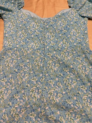blue jeans and brown dress shoes Medium 90s Blue Ruched Halter Party Dress