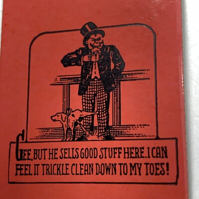 Frederick Maryland Comical MatchBook Cover Kidd s Cafe Seafood Beer