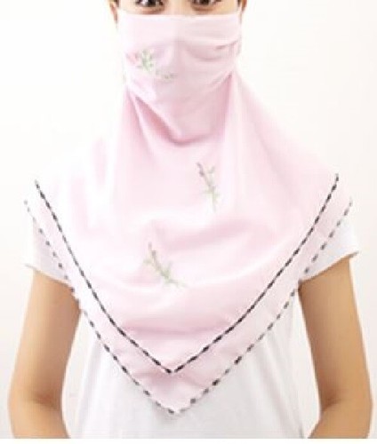 Wiederverwendbare Frauen Ohrschlaufe Chiffon Stickerei Gesichtsmaske Schal Schleier Hals Schlauch Abdeckung - Bild 8 von 20