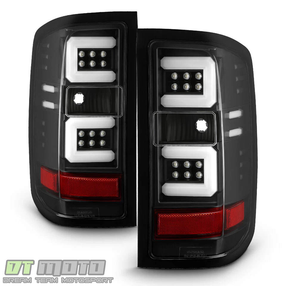 2014-2018 Silverado 1500 2500 [Edição Preta] Luzes traseiras de tubo de LED lâmpadas de freio - Imagem 2 de 4