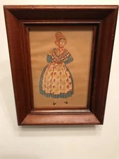 Antique Framed (2) French Provincial Costume Art Prints C&A Richards Boston, MA