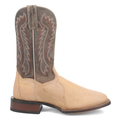 Dan Post Boots Barrett Lizard Square Toe Cowboy  Mens Beige, Grey Casual Boots D