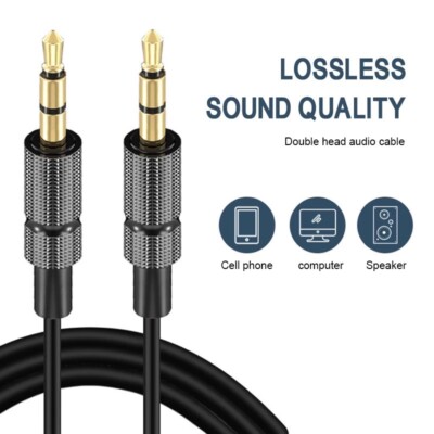 AUXILIARY 3.5mm Cable Male to Male Car Audio Cord For Headphones/Car/Speaker