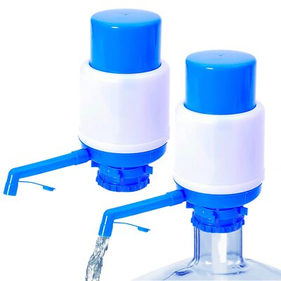 #ad 2 Pack Manual Water Bottle Pump Hand Pressure Bottle Pump Fits Most 5 Gallon $30.85