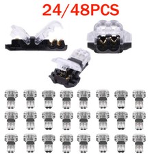 24/48PC Low Voltage T Tap Wire Connectors 3 Way Wire Connector for 18-22AWG Wire