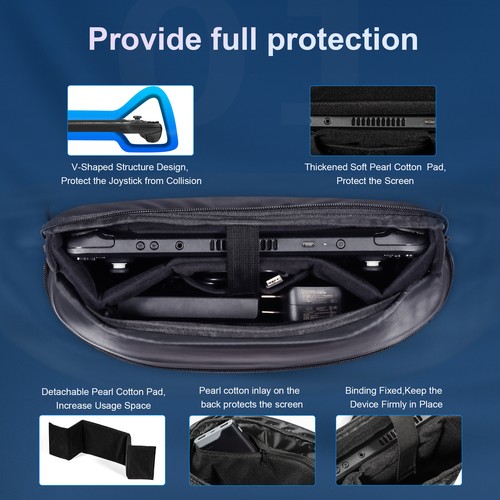 Carrying Case for PS Portal/Switch/Steam Deck Gamepad Accessories Storage Bag - Bild 5 von 12