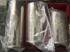 Vtg MCM Israel Freeman & Sons Silverplate 3 Shotgun Shell Jigger. New