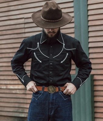 Old Time Western Shirt Non Stock Mfg. Co. Bronson XL