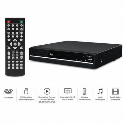 DVD Player mit HDMI Anschluss Mediaplayer AVI USB SCART FULL HD Region Free