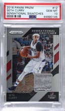 2018-19 Panini Prizm Sensational Swatches Seth Curry #12 PSA 10 GEM MT 04i0