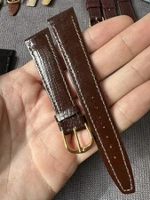 Vintage Watch Strap 18 mm  Leather Nos Top Quality V64