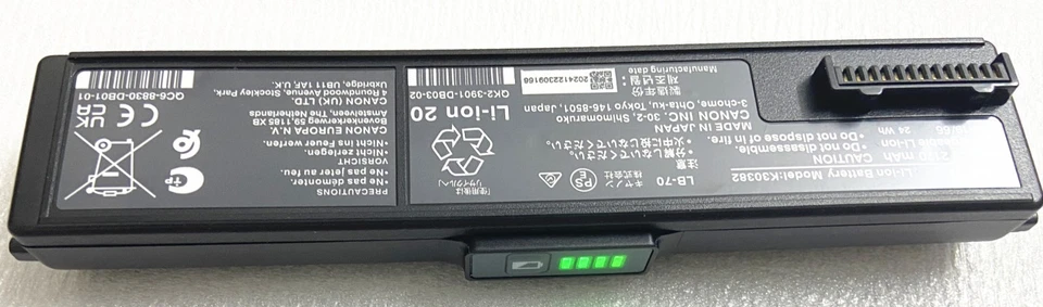 Batería interna K-72 K30382 para impresora móvil PIXMA TR150 de JAPÓN/OEM Foto 4 de 4