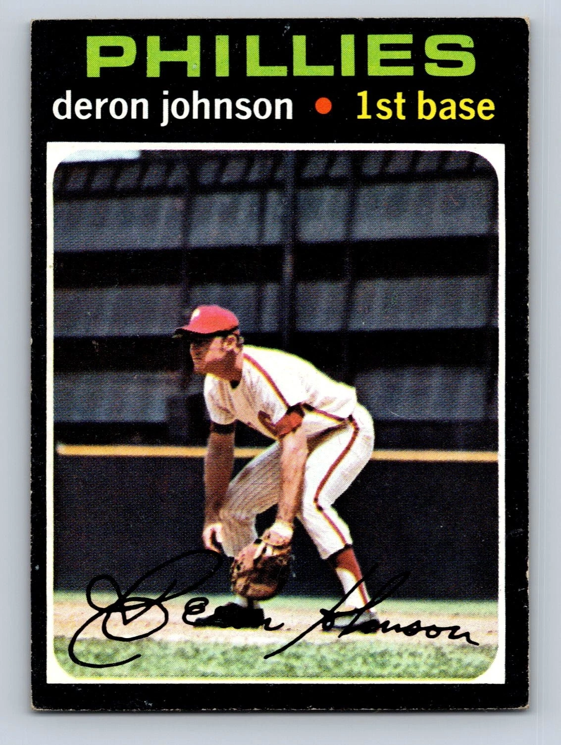 1971 Topps #490 Deron Johnson Philadelphia Phillies - EX