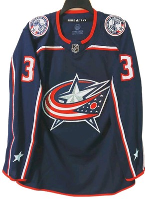 Men's Seth Jones Columbus Blue Jackets adidas Prime Green Jersey HD1287 Size 46