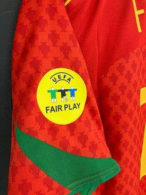 Euro 2004 Portugal Figo Jersey Size L New with Tags Full Patch F/S