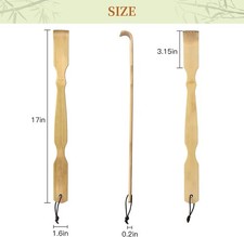 17 Natural Bamboo Back Scratcher - Strong Sturdy Itch Relief Tool