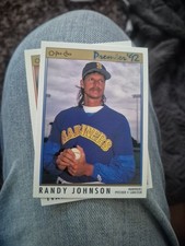 #173 Randy Johnson - Seattle Mariners - 1992 O-Pee-Chee Premier Baseball HOF