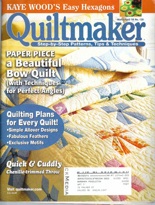 Quiltmaker Magazine March/April 2008 Paper Piece a Beautiful Bow Quilt
