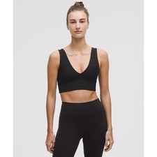 Lululemon Align V-neck Bra A B Cup Black Size 4 Light Support NWT