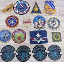 Lote 16 Parches Bordados Marina de los Estados Unidos F-14 Tomcat Top Gun Blue Angels Scout PADI