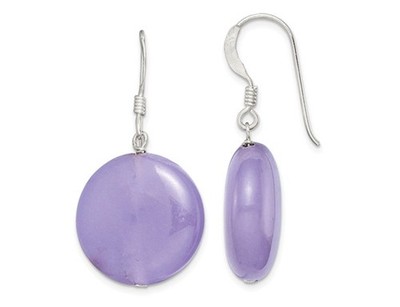 Lavendel Jade Ohrringe in Sterlingsilber