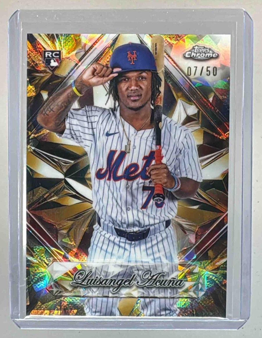 Luisangel Acuna 2025 Topps Chrome Sapphire Gold Refractor Selections RC /50