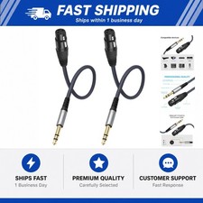 2 Pack 1/4 TRS Male to 3Pin XLR Female Microphone Cable,6.35mm TRS to XLR