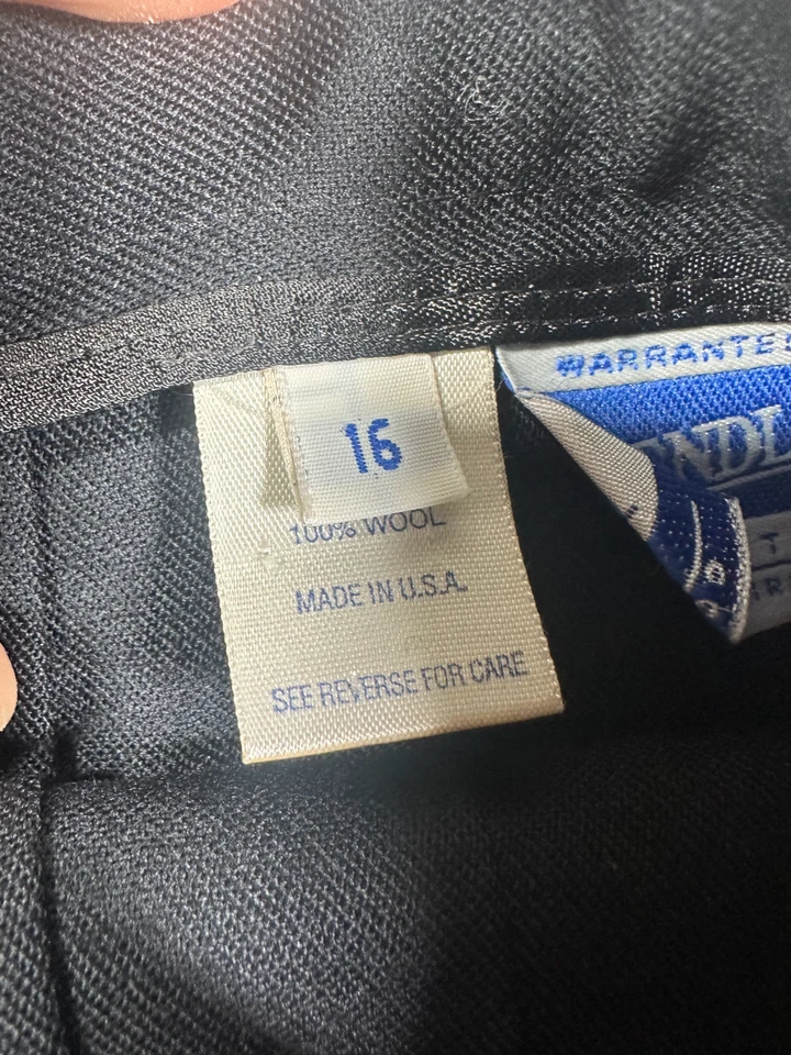 Falda Pendleton Vintage Para Mujer Plisada Negra 100% Lana Virgen, EE. UU. Talla 16 Foto 2 de 4