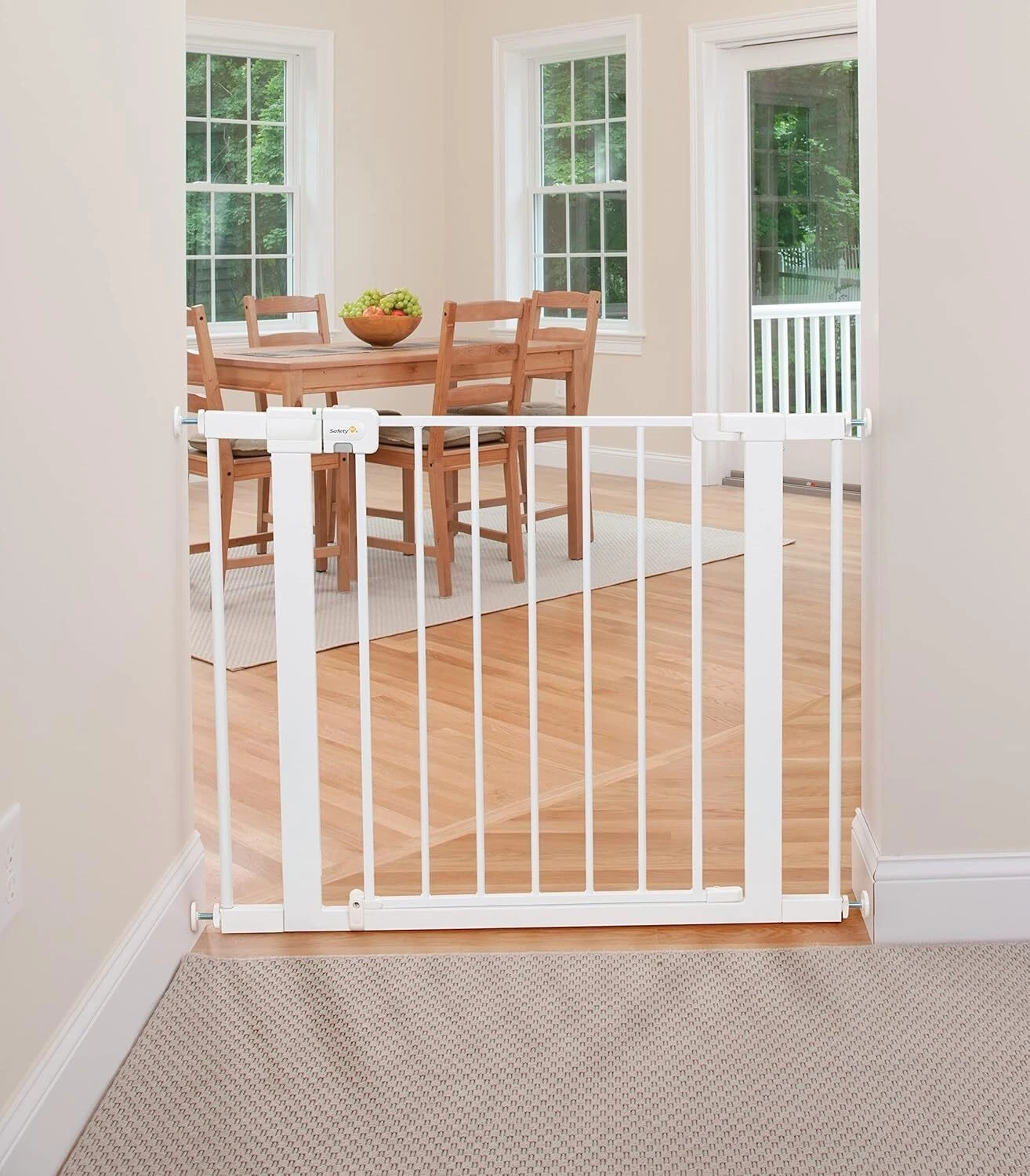 Easy Install 28" High Walk Thru Gate Baby Safety Gate Pet Fence for Doorways New