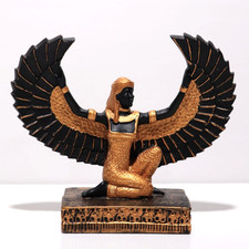 Egyptian Pharaonic Resin Statue Winged Ancient Egyptian Fertility Goddess, Decor