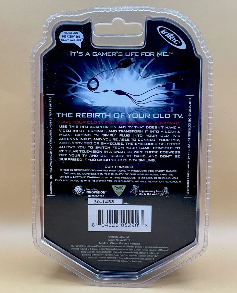 Intec Universal RFU Adapter Connects PS2 XBOX Gamecube Console to TV - NEW - Image 4 of 4