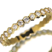 Chaumet K18YG Diamond Ring Be Do Chaumet/Be My Love #51 - Auth free shipping fro