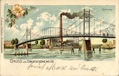 Litho Berlin Köpenick Oberschönweide, Kaisersteg, factories - 11367578
