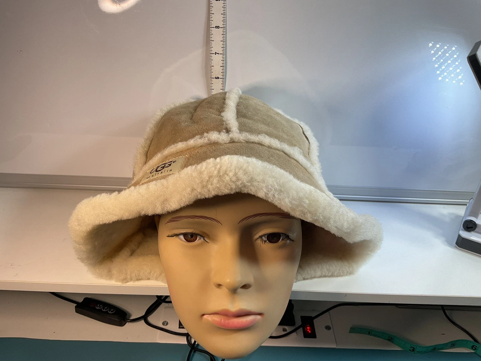 Ugg Suede Leather Sheepskin Bucket Hat